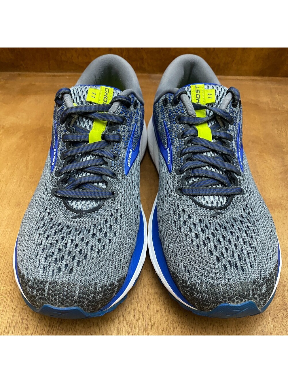 Brooks Ghost 11 Shoes Mens Sz 8 Gray Blue Athletic Running Sneakers 1102881D006 - Picture 2 of 15